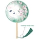 thumbnail image 1 of 1pc, Long-handled Round Silk Cloth Fan Chinese Wind Hand Fan Chinese Ancient Wind Translucent Silk Group Fan Hanfu Cheongsam Dress Up Accessories, 1 of 4