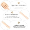 thumbnail image 3 of 25 Pcs Honey Honeycomb Sticks Spoon Milk Tea Stirring Rod Jar, 3 of 6