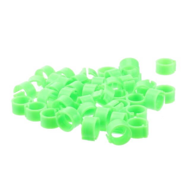 Practical Pigeon Identification Rings for Pet Use Lightweight Plastic Green Color Simple Design Easy to Apply