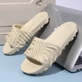 thumbnail image 6 of Modstep Cloud Slides for Men Women Recovery Foam Sandals Summer Comfortable Walking Shower Pillow Slippers for Pool Beach size 6 Beige, 6 of 8