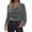 Gray, variant on Women's Elegant Long Sleeve Tops Round Neck Vintage Velvet Blouse Velour Pullover Casual Solid Color Shirts Tees