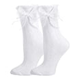thumbnail image 2 of WAYUTE Womens Socks Ruffle Lace Floral Jacquard Soft Breathable Vintage Fashion Mid Calf Socks for Dress Daily Casual Outfits, 2 of 6