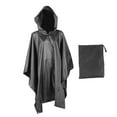 thumbnail image 5 of DRAFIDEEP 1Set Rain Poncho Adult Waterproof and Durable for Cycling and Outdoor Activities in Black Polyester, 5 of 8