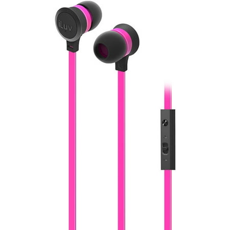 iLuv Neon Sound Tangle-Resistant In-Ear Stereo Headphones with Mic and Remote
