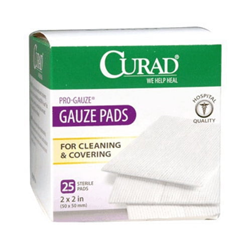 Curad Pro Gauze Pads, 2 X 2 Inches 25 Ea