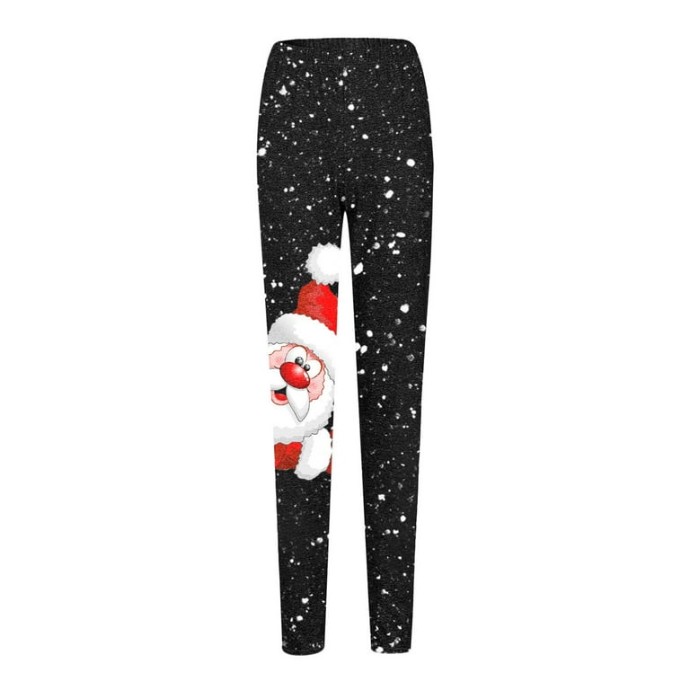 Fesfesfes Women Leggings Casual Christmas Printed Tight Leggings High Waist  Long Pants Clothes Sale 