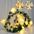 thumbnail image 1 of Xihbxyly Guirnalda de Luces Led con Forma de Rosa, 10 Cálidas Linternas con Forma de Rosa, Luces Decorativas a Pilas, Ideal para Habitaciones Románticas, Dormitorios, Bodas y Fiestas, 150 Cm de Largo, 1 of 6