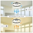 thumbnail image 6 of Cusp Barn 20-In Modern Ceiling Fan with Lights and Smart APP Control, Flush Mount Low Profile Ceiling Fan, 6 Speeds, Reversible, 3 Color LED Dimmable Ceiling Light for Bedroom, 6 of 11