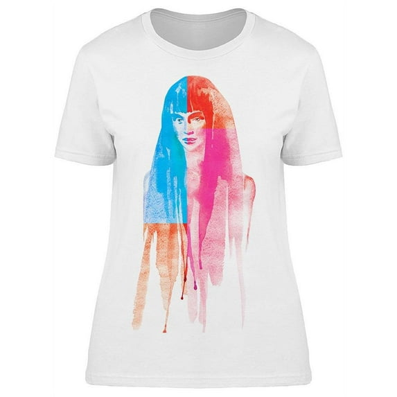 Watercolor Fem Beauty T-Shirt Women -Image by Shutterstock, Female 3X-Large