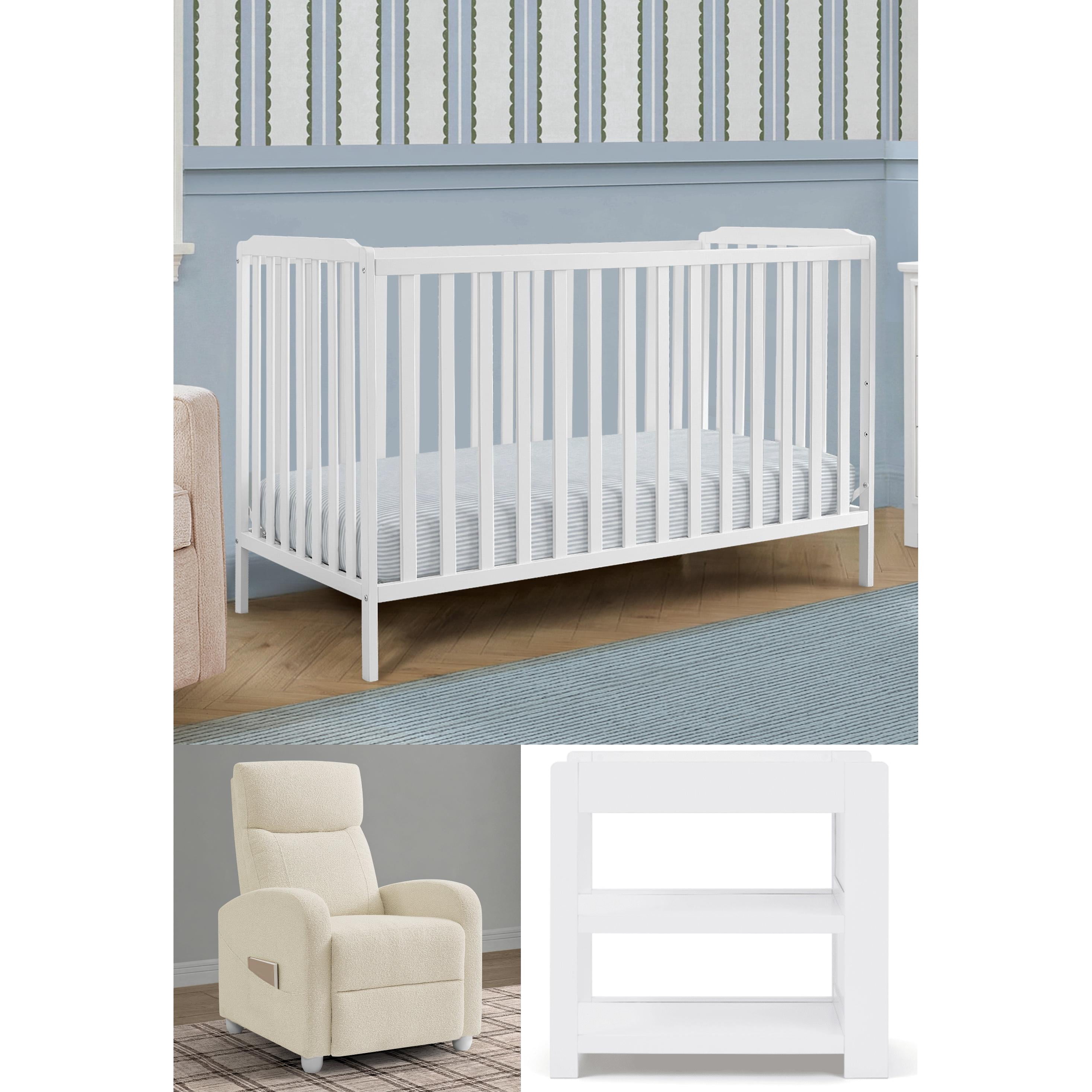 Delta Children Emmie Crib Set With Changing Table and Recliner Under $400