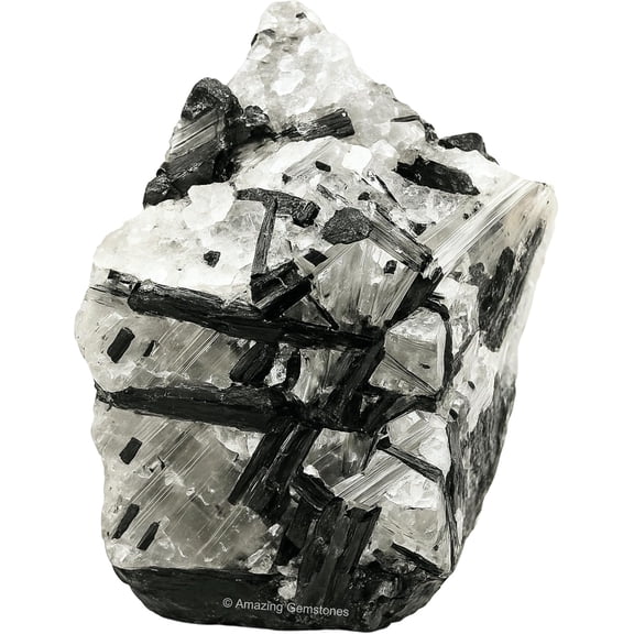 Black Rutilated Quartz Raw Crystals and Healing Stones (1 Piece)