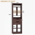 thumbnail image 2 of Homieasy Tall Closet Organizer with 2 Drawers, 79.7" Narrow Freestanding Storage Cabinet, Space-Saving Wood Garment Organizer for Bedroom, Entryway,Walnut, 2 of 6