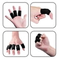 thumbnail image 4 of Fundas para dedos, férula para pulgar para apoyo de dedos, cinta elástica transpirable para dedos, compresión 10 piezas (negra), 4 of 5