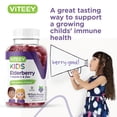 thumbnail image 4 of VITEEY Kids Elderberry Gummies with Vitamin C & Zinc, Immune Support, Berry Flavor, 60 Ct, 4 of 8