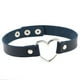 thumbnail image 1 of Collar con forma de corazón de melocotón de cuero sintético negro para mujer, estilo japonés, estilo punk, estilo harajuku, para discoteca, para chica suave, 1 of 6