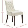 thumbnail image 3 of SAFAVIEH Amanda 19''H Tufted Chair Nickel Nail Head Flat Cream, 3 of 6