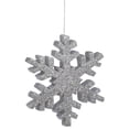 thumbnail image 1 of Vickerman L134507 12 in. Silver Glitter Snowflake Christmas Ornament, 1 of 1