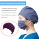 thumbnail image 3 of Guardurnaity Gorros de turbante musulmán, diadema con botones, sombreros Hijabs, volantes islámicos, plisados, transpirables, envoltura para la Sombreros Morado oscuro, 3 of 6