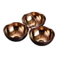 thumbnail image 2 of Cuencos de acero inoxidable para servir aperitivos, bandejas para servir comida, platos versátiles para aperitivos, fruteros para bares, barbacoas, Oro rosa, 2 of 8