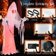 thumbnail image 5 of Costway 8FT Halloween Inflatable Ghost Blow-up Haunting Ghost Bride with Flame LED Light, 5 of 10