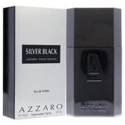 Azzaro Silver Black Eau De Toilette Spray for Men 3.4 oz