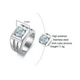 thumbnail image 2 of Mens 316L Stainless Steel Jewelry Wedding Ring Claw Setting Big AAA Cubiz Zircon, 2 of 5