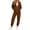 Coffee, variant on Womens 2 Piece Outfits Hooded Zip Up Jacket Baggy Jogger Pants Casual Tracksuit Workout Matching Sets Travel Athleisure Clothes