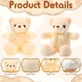 thumbnail image 3 of Peluche de peluche Hyden Bear, 30 cm, 24 unidades, para bebé, color beige, 3 of 7