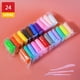 thumbnail image 1 of Juego de arcilla para modelar con 12, 24 y 36 colores brillantes y 3 herramientas para esculpir | Espuma suave de secado al aire, no tóxica, ideal para manualidades de niños y niñas | Ideal para, 1 of 5