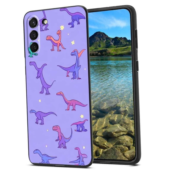 Compatible with Samsung Galaxy S21 FE Phone Case, Cute-Dinosaur-T-Rex-Dino6 Case Men Women, Flexible Silicone Shockproof Case for Samsung Galaxy S21 FE