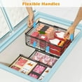 thumbnail image 4 of Stackable Chest Freezer Container with Handle Metal Refrigerator Storage Basket, 4 of 13