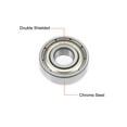 thumbnail image 2 of Uxcell 0.2''x0.51''x0.16'' Deep Groove Ball Bearing Double Shielded ABEC-3 Bearings Metal Silver Tone 10pcs, 2 of 4