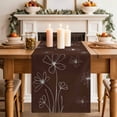 thumbnail image 2 of Table Runner 72 Inches Long for Kitchen Dining, Brown Dresser Scarf Farmhouse, Dining Table Decorations for Wedding/Parties, Spring Flora 18 x 72 In, 2 of 8