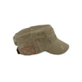 thumbnail image 3 of Distressed Washed Vintage Army Cap Military Style Hat, Khaki, 3 of 4