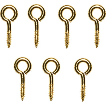 Mintcraft LR244 Small Screw Eye, 3/16 in x 15/16 in, Solid Brass