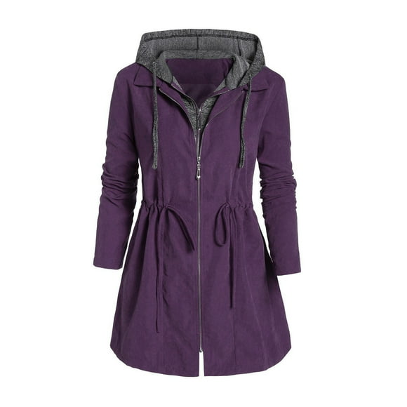 Teissuly Spring Winter Warm Coat Fashion Women Zipper Patchwork Winter Fly Hooded Space Plus Thick Cotton Coat,Size L-6XL