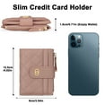 thumbnail image 7 of GAEKEAO Small Wallet for Women Slim Bifold Leather Credit Card Holder Wallets Zipper Pocket Coin Purse with ID Window, 7 of 7