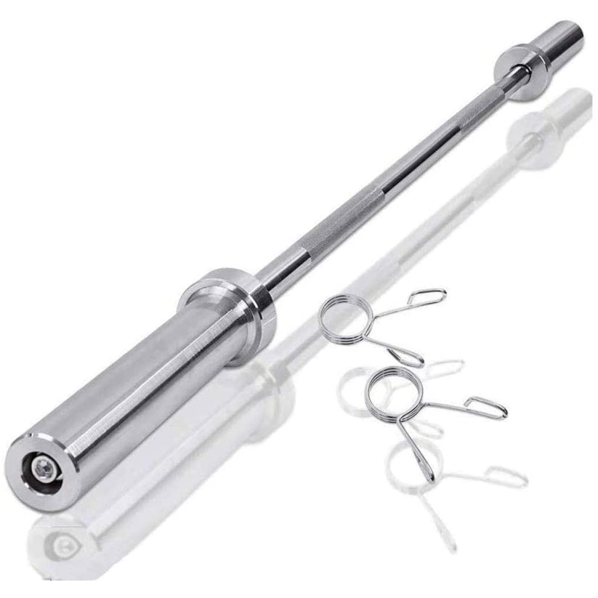 4Ft Olympic Curl Barbell   Solid Chrome Weight Bar for 2" Olympic Plates  Home Gym Weightlifting & Fitness Training