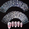 thumbnail image 2 of Pegatinas para uñas PEPFTG 3D luna y estrella plateadas, 30 hojas, 2 of 6