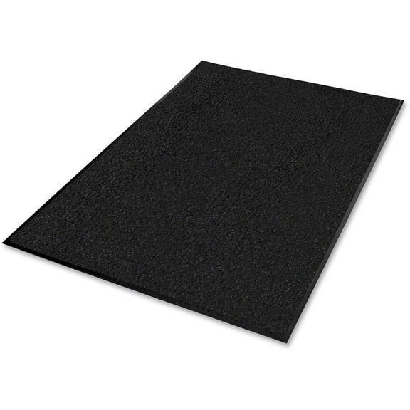 Guardian Platinum Series Indoor Wiper Floor Mat, Rubber with Nylon Carpet, 4'x6', Black