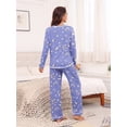 thumbnail image 3 of MINTREUS Women's Pajama Set Long Sleeve Sleepwear Set Soft Two Piece Matching Set with Pockets, 3 of 6