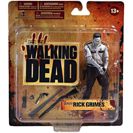 En Oferta Deputy Rick Grimes Action Figure Bloody Black &Amp; White Series 1