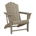 thumbnail image 3 of WestinTrends Highland Outdoor Patio HDPE Adirondack Chair With Cup Holder, Weathered Wood, 3 of 17