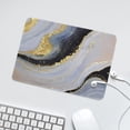 thumbnail image 6 of 8" x 10" Black and Golden Marble Mouse Pad, Non-Slip Base, Stitched Edge for Computer Use, 6 of 8