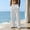 White, variant on WIZUTIZ Mens Straight Leg Linen Pants, Striped Loose Elastic Drawstring Waist Summer Lightweight Lounge Beach Trousers
