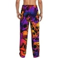 thumbnail image 3 of Balery Men'S Skull Pants,Sleepwear Pants,Pajama Pants,Pj Bottoms Drawstring And Pockets-Small, 3 of 9