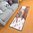 thumbnail image 3 of SKYSONIC 2X6 Feet Funny Christmas Deer Runner Rug with Rubber Backing, Winter Red Snowflake Non Slip Entryway Rug Runner Washable Soft Area Rug Carpet for Hallway Bedroom Kitchen Decor, 3 of 6
