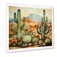thumbnail image 2 of Designart "Desert Serenity Tranquility in Mexican Landscapes II" People Framed Wall Art Decor - Global Green Mexican Art Bedroom Framed Canvas Wall Art, 2 of 6