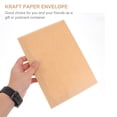 thumbnail image 4 of 50pcs 229x162mm Sobre de papel Kraft Sobres de color liso clásico en blanco para sobres de almacenamiento de cartas comerciales de Office School (marrón claro), 4 of 5