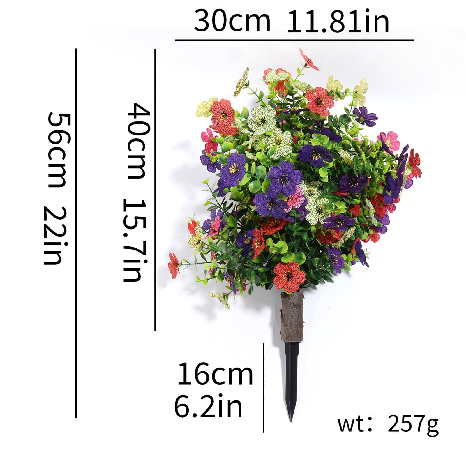 Upgraded Artificial Violet Ball Tree 15" Fake Topiary Potted Plants Artificial Shrubs Bushes Ball Tree for Indoor Outdoor Home Garden Decor